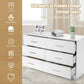 Costway 6 Drawer White Double Dresser Chest of Drawers Storage Cabinet Organizer