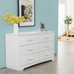 Costway 6 Drawer White Double Dresser Chest of Drawers Storage Cabinet Organizer
