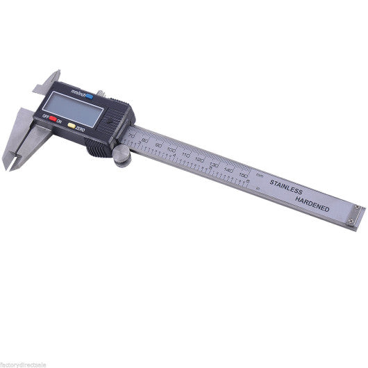 Costway 6" Inch/150mm Electronic LCD Digital Vernier Caliper Gauge Stainless Steel Ruler
