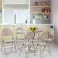 Costway 6 Pack Beige Folding Chairs Portable Padded Office Kitchen Dining Chairs