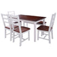 Costway 6 Pieces Dining Table Set 4 Chairs 1 Bench