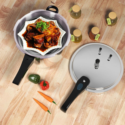 Costway 6-Quart Aluminum Pressure Cooker Fast Cooker Cookware