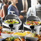 Costway 6 Quart Stainless Steel Round Roll Top Chafer Chafing Dish
