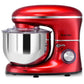 Costway 6 Speed 6.3 Qt Tilt-Head Red Stainless Steel Electric Food Stand Mixer