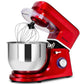 Costway 6 Speed 7.5 Qt Tilt-Head Stainless Steel Red Electric Food Stand Mixer