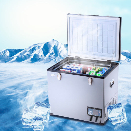 Costway 63-Quart Portable Electric Car Cooler Refrigerator Freezer