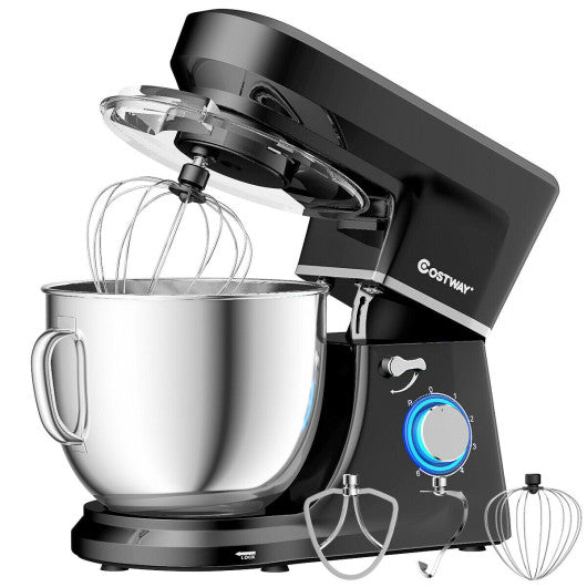 Costway 660 W 7.5 Quart 6 Speed Tilt-head Black Stand Mixer