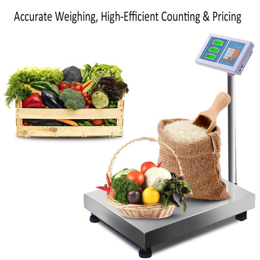 Costway 660 lbs Weight Computing Digital Floor Platform Scale