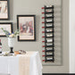 Costway 6/9/12-Bottle XL Rustproof Wall-Mounted Wine Rack