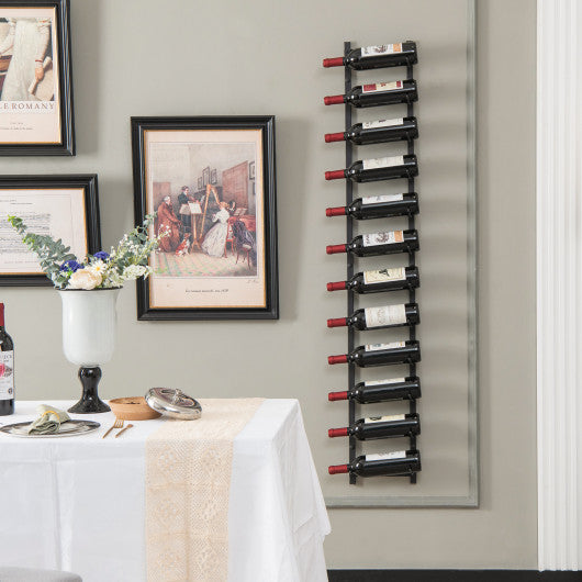 Costway 6/9/12-Bottle XL Rustproof Wall-Mounted Wine Rack – Kitchen Oasis