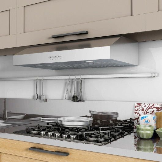 Costway 69W 30" Under Cabinet Kitchen Range Hood with Stainless Steel