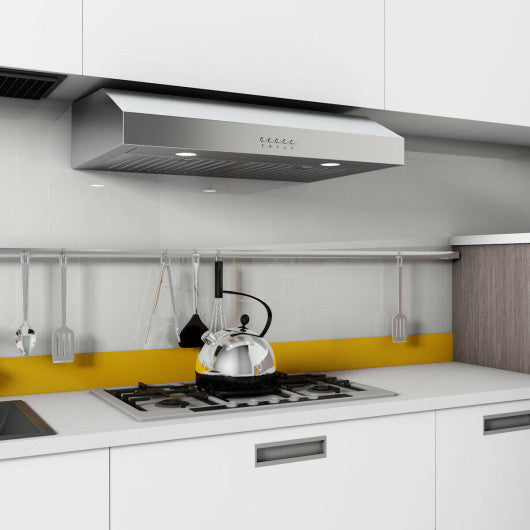 Costway 69W 30" Under Cabinet Kitchen Range Hood with Stainless Steel