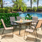 Costway 7-Piece Patio Dining Set with 6 Stackable Chairs