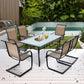 Costway 7 Pieces Patio Dining Furniture Set with Rustproof Frame