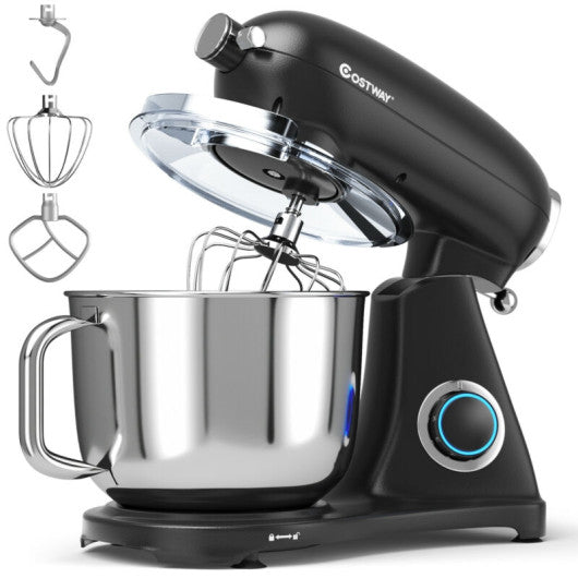 Costway 7 Quart 800W 6-Speed Black Electric Tilt-Head Food Stand Mixer