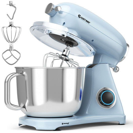 Costway 7 Quart 800W 6-Speed Navy Electric Tilt-Head Food Stand Mixer