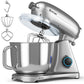 Costway 7 Quart 800W 6-Speed Silver Electric Tilt-Head Food Stand Mixer