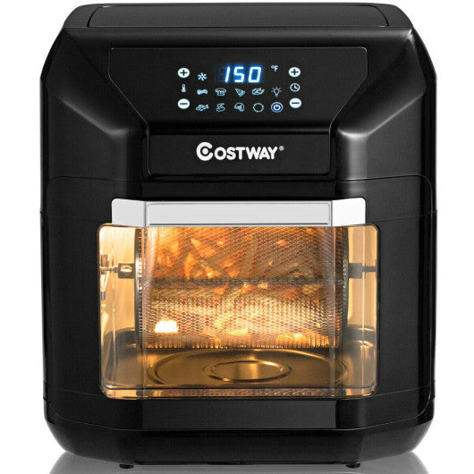 Costway 7-in-1 Kitchen 10.6 QT Electric Air Fryer Roast Toaster Oven with Multiple Accessories for Kitchen