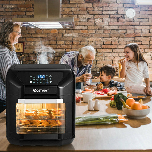 Costway 7-in-1 Kitchen 10.6 QT Electric Air Fryer Roast Toaster Oven with Multiple Accessories for Kitchen