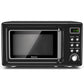 Costway 700W Black Retro Countertop Microwave Oven with 5 Micro Power and Auto Cooking Function