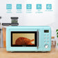 Costway 700W Green Retro Countertop Microwave Oven with 5 Micro Power and Auto Cooking Function