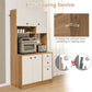 Costway 71" White Kitchen Pantry with 3 Storage Cabinet and 3 Deep Drawers