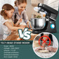 Costway 7.5 QT Black Tilt-Head Stand Mixer 6 Speed 660W with Dough Hook Beater