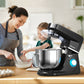 Costway 7.5 QT Black Tilt-Head Stand Mixer 6 Speed 660W with Dough Hook Beater