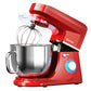 Costway 7.5 QT Red Tilt-Head Stand Mixer 6 Speed 660W with Dough Hook Beater