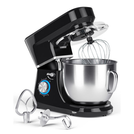 Costway 7.5 Qt Black Tilt-Head Stand Mixer with Dough Hook