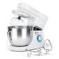 Costway 7.5 Qt White Tilt-Head Stand Mixer with Dough Hook