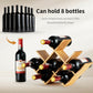Costway 8-Bottle Natural Freestanding Bamboo Wine Rack with Solid Structure
