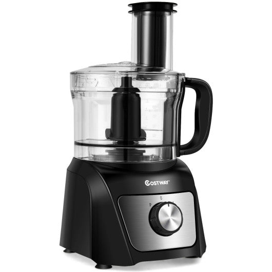 Costway 8 Cup Food Processor 500W Variable Speed Blender Chopper with 3 Blades