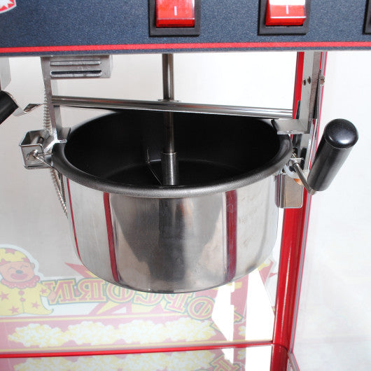Costway 8 oz Red Deluxe Popcorn Popper Maker Machine