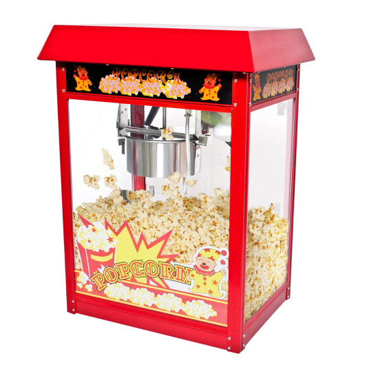 Costway 8 oz Red Deluxe Popcorn Popper Maker Machine