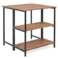 Costway Acacia Wood Patio Folding Dining Table Storage Shelves