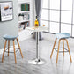 Costway Adjustable 360° Swivel Height Round Pub Table with Marble Top