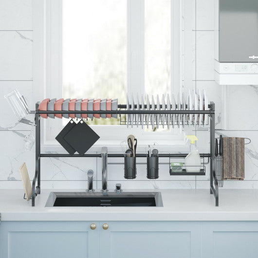 Costway Adjustable Dish Drainer Kitchen Organizer