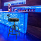 Costway Adjustable Swivel Vintage Bar Stool PU Leather Steel Frame