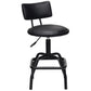 Costway Adjustable Swivel Vintage PU Leather Bar Stool