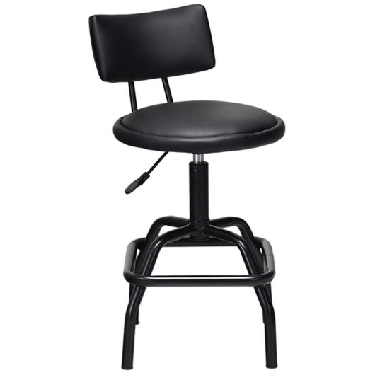 Costway Adjustable Swivel Vintage PU Leather Bar Stool