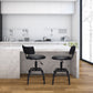 Costway Adjustable Swivel Vintage PU Leather Bar Stool