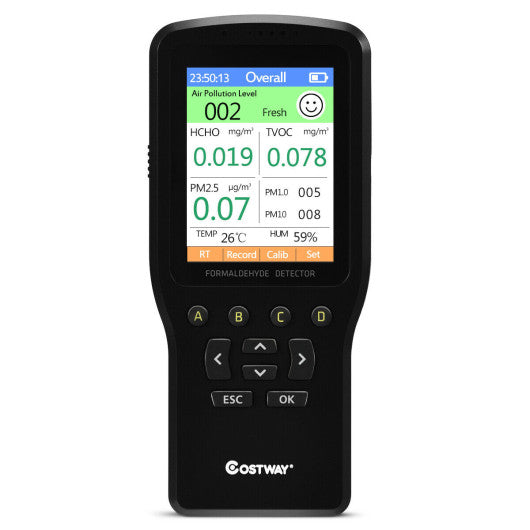 Costway Air Quality Monitor Detector Accurate Testing Formaldehyde