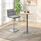 Costway Armless PU Leather Bar Stool with Adjustable Height and Swivel Seat