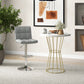 Costway Armless PU Leather Bar Stool with Adjustable Height and Swivel Seat