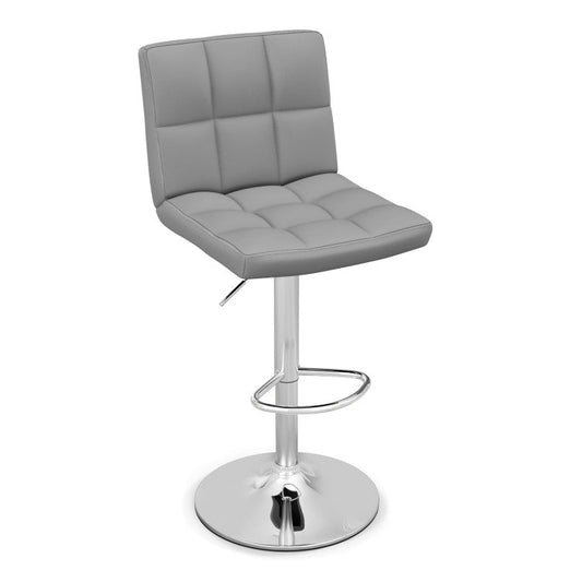 Costway Armless PU Leather Bar Stool with Adjustable Height and Swivel Seat