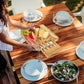 Costway Bamboo Cheese Board and Knife Set with Slide-out Drawer