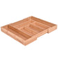 Costway Bamboo Kitchen Drawer Organizer Expandable Tableware Storage Box Spoon Container