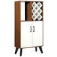 Costway Bar Cabinet Wooden Buffet Sideboard Storage Cupboard with Wine Rack