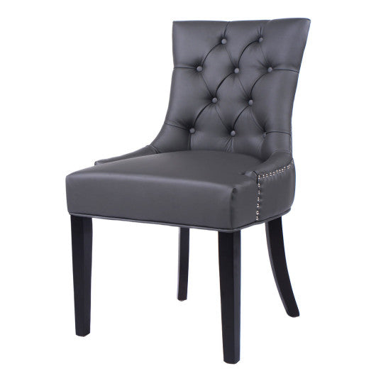 Costway Beige Tufted Design Armless Dining Chair